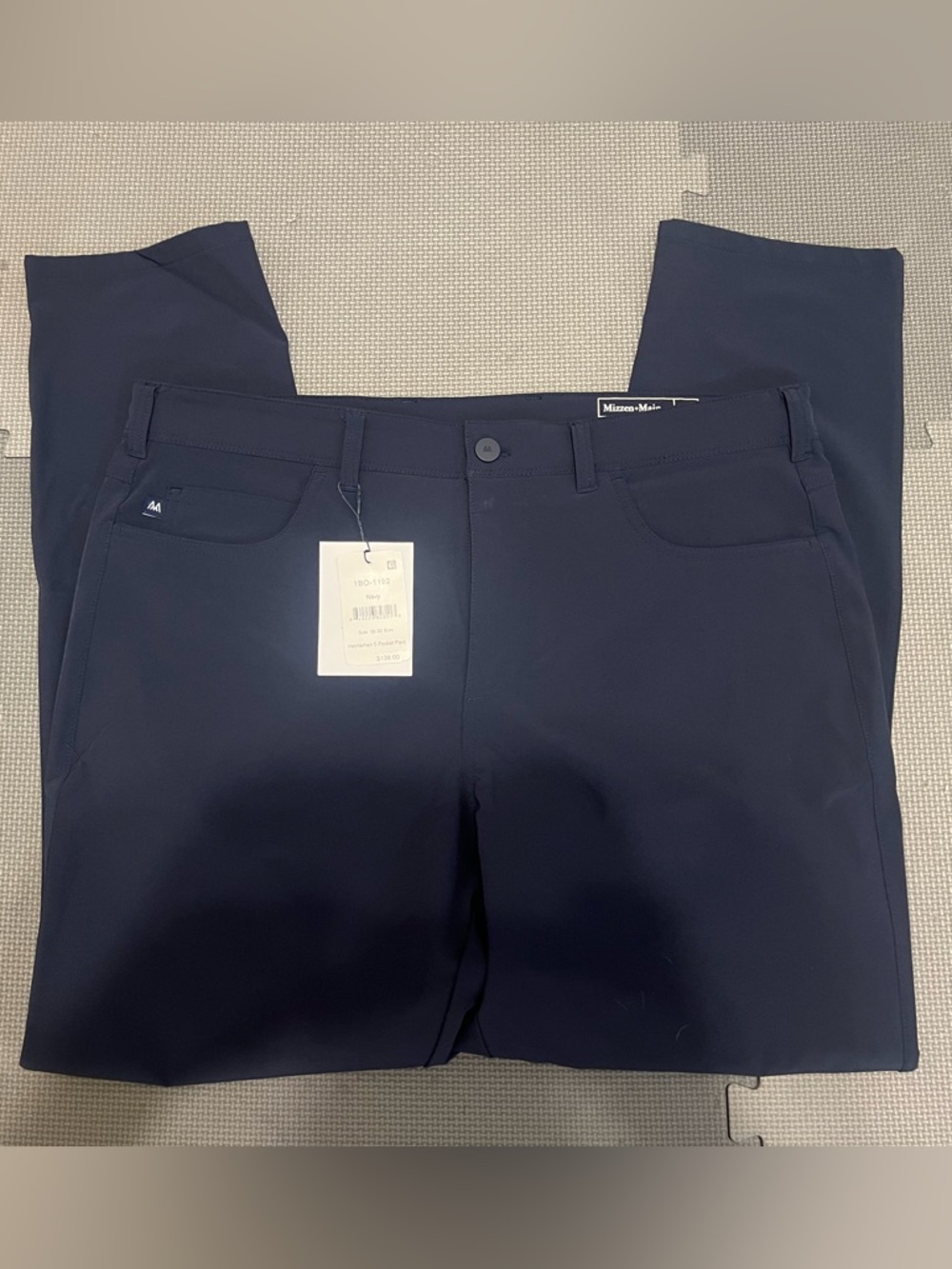 Mizzen+Main Helmsman 5 pocket Navy Pant 35x30